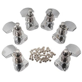 Chrome Guitar String Tuning Pegs Heads Acoustic 6 PCS Right Left