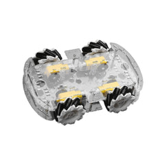 4WD Smart Car Chassis DIY Kit Omni-mobile Dual Layer Platform with 4 Omni-directional Wheels