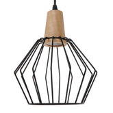 Wood Pendant Light Modern Ceiling Lights Bar Lamp Black Pendant Lighting Without Bulb