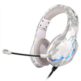 Game Headset 3.5mm+USB 40mm Drive Wired Stereo RGB Gaming Headphone with Mic LED Light for Computer PC Gamer