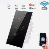 WiFi Touch Ceiling Fan Light Switch US 220V Remote Timer Control Speed Wall Switch with Alexa Google Home