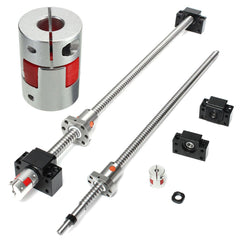 500mm Ball Screw with BK12 BF12 Supports and 6.35x10mm Coupler for CNC