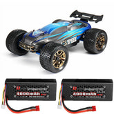 Speed w/ 2 Battery 120A Upgraded 1/10 2.4G 4WD Truggy RC Car Truck Vehicles RTR Model