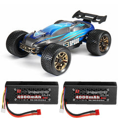 Speed w/ 2 Battery 120A Upgraded 1/10 2.4G 4WD Truggy RC Car Truck Vehicles RTR Model