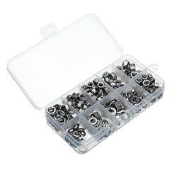 255pcs Stainless Steel Nylon Insert Hex Lock Nuts Full Nuts Washers Assortment Kit M4 M5 M6
