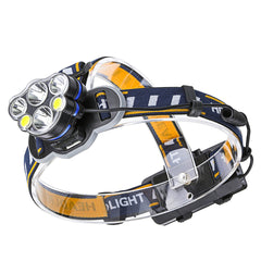 1200lm 6 LED Headlamp 8 Modes Waterproof USB Rechargeable Flashlight for Camping Fishing Cycling Electric Bike Electric Scooter