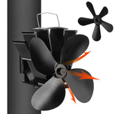 Christmas Style 4-Blade Heat Powered Stove Fan Fireplace Log Wood Burner Eco Fan 55C-350C