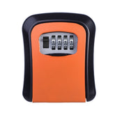 Aluminum Alloy Password Box Wall Mounted Key Lock Box 4 Digit Code Combination Key Storage Lock Box for Realtor Construction Room Escape