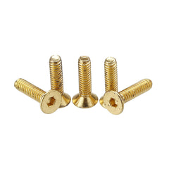 50Pcs Titanium Plated M2.5 Hex Socket Flat Head Countersunk Screws Alloy Steel 12.9 Grade Screw Bolt 5-12mm