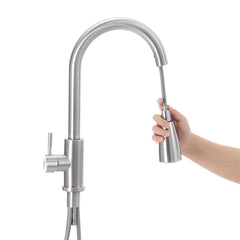 Stainless Steel Hot And Cold Pull Tap Simple Kitchen Sink Faucets
