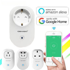 Smart Home WiFi Socket Timing Power Plug Works with Amazon Alexa&Google Home Smartphone APP Control