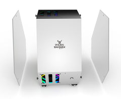 Computer Gaming Case M-ATX Desktop Mini Special-Shaped Chassis Game Competitive Glass Side Through Support M-ATX/ ITX Motherboard