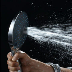 7 Modes Shower Head Large Panel with Stainless Steel Hose Water Saving Pressure Raising Showerhead Chrome Universal
