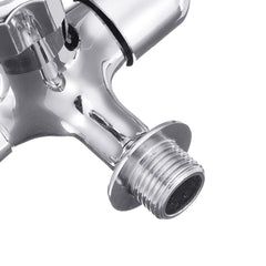 Wall Mount Single Cold Washing Machine Faucet 1/2'' Double Spouts 2 Handles Water Tap Garden Bathroom Bock