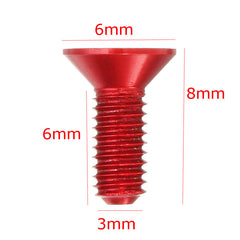 10pcs M3x8mm Countersunk Hex Socket Screw 7075 Aluminum Alloy Flat Head Metric