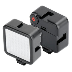 Mini Camera LED Video Light Interlock with 3 Hot Shoe Mount