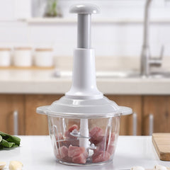 Manual Food Meat Grinder Vegetables Chopper Hand Press Blender Mixer 0.7/1.5/2L