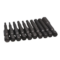 10pcs Screwdriver Set 50mm S2 Steel Black Hex Head Screwdriver Drill Bit Set