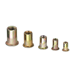 115Pcs Mixed Zinc Plated Rivet Nut Rivnuts Blindnuts Nutserts M4-M10 Nut Insert Rivet Assortment Kits