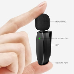 2.4 GHz Wireless Microphone Plug Play Lavalier Noise Reduction MIC Professional Recording Live Streaming Webcast Game for Camera Smart Phone