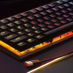 Mechanical Keyboard 87 Keys XA Profile PBT Double-shot Molding Keycaps Blue Switch RGB Backlit USB Wired Gaming Keyboard for PC Computer Laptop Gamer
