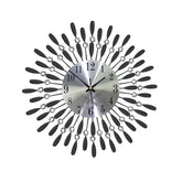 38 * 38CM Geometric Diamond-inlaid Iron Wall Clock Wall Clock without Battery