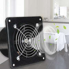 8 Inch Black Shell Stainless Steel Fan Blade High-speed Silent Exhaust Fan