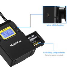 UHF Dual-Channel Wireless Microphone System 2 Transmitters 1 Receiver 50 Channels for Camera Phone