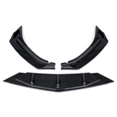 3Pcs Carbon Fiber Look Car Front Bumper Splitter Lip Diffuser Body Kit Spoiler Guard Protection
