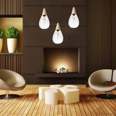Modern Glass Pendant Light Ceiling Lamp Home Chandelier Fixture Decoration