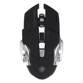 2.4 GHz Wireless Mouse 1600DPI Rechargeable Breathing LED Light Optical Mice with USB Receiver for PC Laptop Desktop