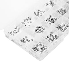M3/M4/M5 300Pcs Allen Hex Socket Set Grub Screw Cone Point 3-10mm Assortment Kit