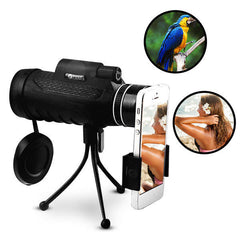 12X50 BAK4 HD Optical Monocular Hunting Camping Telescope Night Vision With Tripod