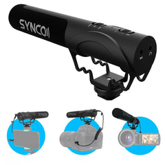 On Camera Microphone Super-Cardioid Condenser Video with 3.5mm TRRS TRS Cables for Smartphone DSLR