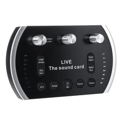 1200mAh Two Channel USB Interface External Sound Card Microphone Webcast Live Sound Card