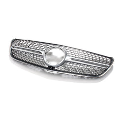 Silver Diamond Front Grille Grill For Mercedes-Benz W447 V200 V220 V250 V260 2015-2018 With Camera