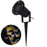 Waterproof LED Colorful Butterfly Light Projector Lamp for Christmas Festival 110-220V