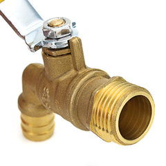Brass Water Faucet Tap Lever Handle Quick Opening with Ball Valve for Hot