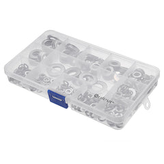 395Pcs Stainless Steel Form A Flat Washer Assortment Kit M4/M5/M6/M8/M10/M12
