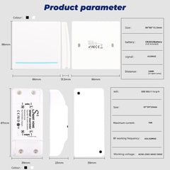 Smart Tuya WiFi Light Switch With RF 433Mhz Remote Control DIY Module Timer Works With Alexa Smart Home