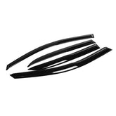 4Pcs Plastic Exterior Visor Vent Shades For 03-07 Accord 4DR Coupe Mugen Style 3D Wavy Black Window Sun Rain Guard Deflector