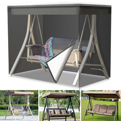 220*170*125cm 210D Oxford Fabric 3 Seater Swing Seat Cover Dustproof Waterproof Garden Furniture Protector Chair Hammock Cover