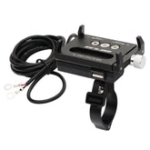 Rechargeable Bike Phone Mount Aluminum Alloy 58-100mm Width 4-6.7inch Phone Bicycle Motorcycle Phone Holder