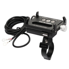 Rechargeable Bike Phone Mount Aluminum Alloy 58-100mm Width 4-6.7inch Phone Bicycle Motorcycle Phone Holder