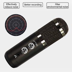 USB Microphone With Bluetooth Function Audio Condenser for Live Streaming Computer Recording Online Teaching Desktop Mic