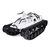 2.4G Drift RC Tank Car with Two Rubber and Two Mental Tracks with LED Lights RTR High Speed Full Proportional Control Vehicle Models