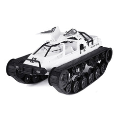 2.4G Drift RC Tank Car with Two Rubber and Two Mental Tracks with LED Lights RTR High Speed Full Proportional Control Vehicle Models