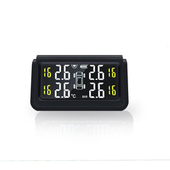 Solar Power TPMS Car Tire Pressure Monitoring Intelligent System Auto Alarm Monitor with 4 External Sensors