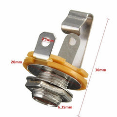 10Pcs 1/4'' 6.35mm Mono Input Jack Socket For LP TL Electric Guitar Bass