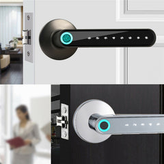 Fingerprint Door Lock Smart Bluetooth Password Handle Lock APP Unlock Keyless Entry Works with iOS/Android